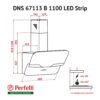 Витяжка декоративна похила Perfelli DNS 67113 B 1100 BL LED Strip