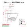 Витяжка декоративна похила Perfelli DNS 6733 B 1100 BL/I LED Strip