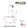 Витяжка декоративна похила WEILOR WDS 62301 R WH 1000 LED