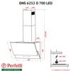 Витяжка декоративна похила Perfelli DNS 6252 D 700 WH LED