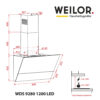 Витяжка декоративна похила WEILOR WDS 9280 BL 1200 LED