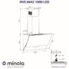 Витяжка декоративна похила Minola HVS 6642 BL 1000 LED