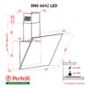 Витяжка декоративна похила Perfelli DNS 6642 BL LED