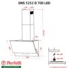 Витяжка декоративна похила Perfelli DNS 5252 D 700 BL LED