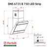 Витяжка декоративна похила Perfelli DNS 6723 B 1100 BL LED Strip