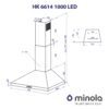 Витяжка купольна Minola HK 6614 BL 1000 LED