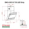 Витяжка декоративна похила Perfelli DNS 6383 B 750 BL LED Strip