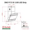 Витяжка декоративна похила Perfelli DNS 9723 B 1100 BL LED Strip