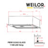 Витяжка повно вбудована WEILOR PBSR 52302 GLASS FBL 1100 LED Strip