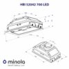 Витяжка повно вбудована Minola HBI 52042 BL 700 LED