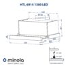 Витяжка телескопічна Minola HTL 6914 WH 1300 LED