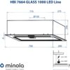 Витяжка повно вбудована Minola HBI 7664 BL GLASS 1000 LED Line