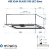 Витяжка повно вбудована Minola HBI 5264 WH GLASS 700 LED Line