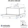 Витяжка телескопічна Minola HTL 6915 I 1300 LED