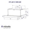 Витяжка телескопічна Minola HTL 6614 WH 1000 LED