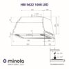 Витяжка повно вбудована Minola HBI 5622 WH 1000 LED