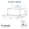 Витяжка телескопічна Minola HTL 6814 I 1200 LED