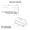 Витяжка повно вбудована Minola HBI 5214 WH 700 LED