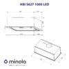 Витяжка повно вбудована Minola HBI 5627 WH 1000 LED