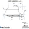 Витяжка повно вбудована Minola HBS 7652 BL 1000 LED