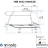 Витяжка повно вбудована Minola HBS 5652 BL 1000 LED