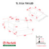 Витяжка телескопічна Perfelli TL 5316 WH 700 LED