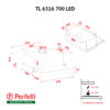 Витяжка телескопічна Perfelli TL 6316 WH 700 LED