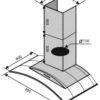 Кухонна витяжка Ventolux ISOLA RIALTO 90 (1200)