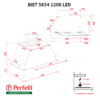 Витяжка повно вбудована Perfelli BIET 5854 WH 1200 LED