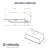 Витяжка повно вбудована Minola HBI 5623 I 1000 LED