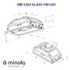 Витяжка повно вбудована Minola HBI 5262 BL GLASS 700 LED