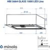 Витяжка повно вбудована Minola HBI 5664 BL GLASS 1000 LED Line