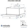 Витяжка телескопічна Minola HTLS 6935 WH 1300 LED