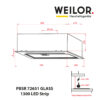 Витяжка повно вбудована WEILOR PBSR 72651 GLASS WH 1300 LED Strip