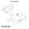 Витяжка телескопічна Minola HTL 514 BL LED