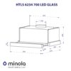 Витяжка телескопічна Minola HTLS 6234 BL 700 LED GLASS