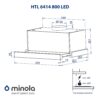 Витяжка телескопічна Minola HTL 6414 WH 800 LED