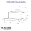 Витяжка телескопічна Minola HTLS 6734 BL 1100 LED GLASS