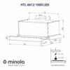 Витяжка телескопічна Minola HTL 6612 WH 1000 LED