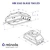 Витяжка повно вбудована Minola HBI 5262 WH GLASS 700 LED