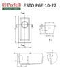 Мийка кухонна гранітна Perfelli ESTO PGE 10-22 LIGHT BEIGE