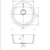 Кухонна мийка ROMZHA Kolo Grafit (201)