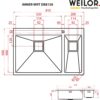 Мийка кухонна нержавіюча сталь WEILOR IMMER WRT DB8150