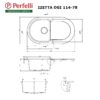 Мийка кухонна гранітна Perfelli IZETTA OGI 114-78 WHITE