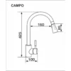 Змішувач GRANADO Campo LUX inox (gz0507L)