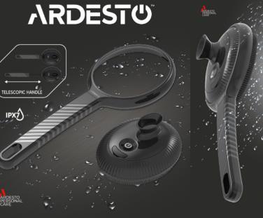  1 - Електрична щітка-масажер ARDESTO для обличчя та тіла, акумулятор, USB Type-C , 4 режими, чорний EMB-1B