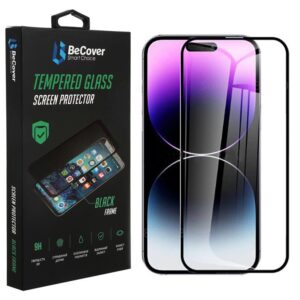  4 - Захисне скло BeCover для Apple iPhone 14 Pro Max Black (707969)