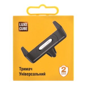  5 - Тримач автомобільний  Luxe Cube Універсальний Black (9988866446891)