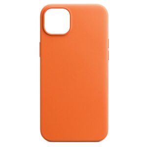  6 - Чохол-накладка Armorstandart Fake Leather для Apple iPhone 14 Plus Golden Brown (ARM64459)