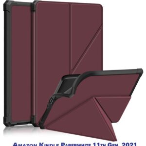  6 - Чохол-книжка BeCover Ultra Slim Origami для Amazon Kindle Paperwhite 11th Gen. 2021 Red Wine (707222)